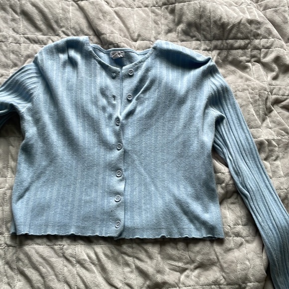 Garage baby blue cardigan. Fits size S-M. - Picture 4 of 5